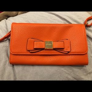 Jessica Simpson Orange Crossbody Wallet